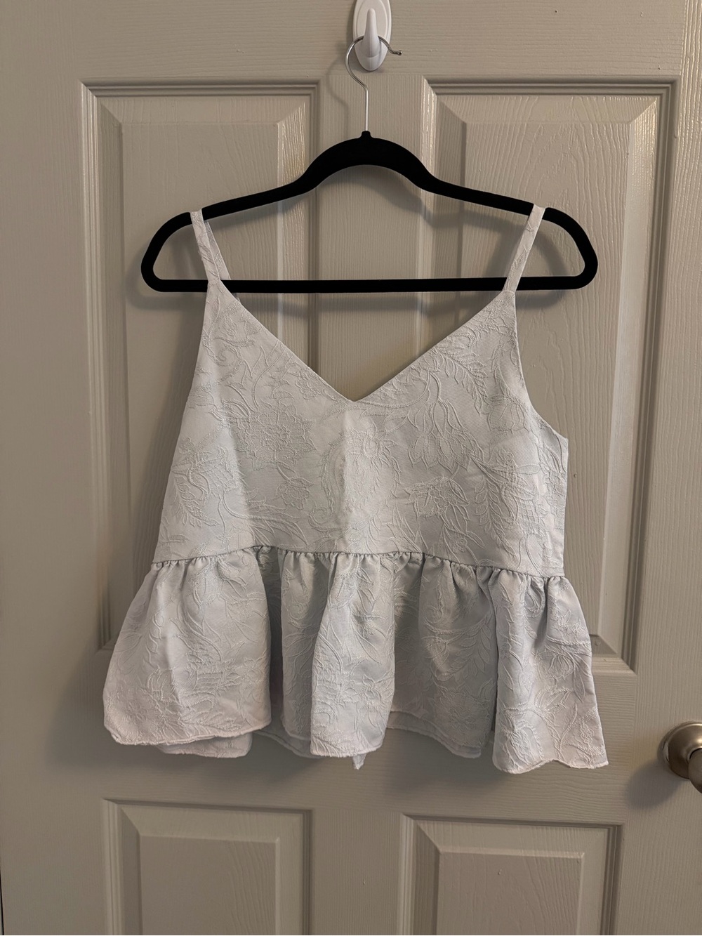 Vintage Express Embroidered Crop Babydoll Top